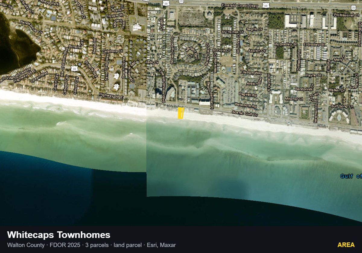 Whitecaps Townhomes — Area parcel record